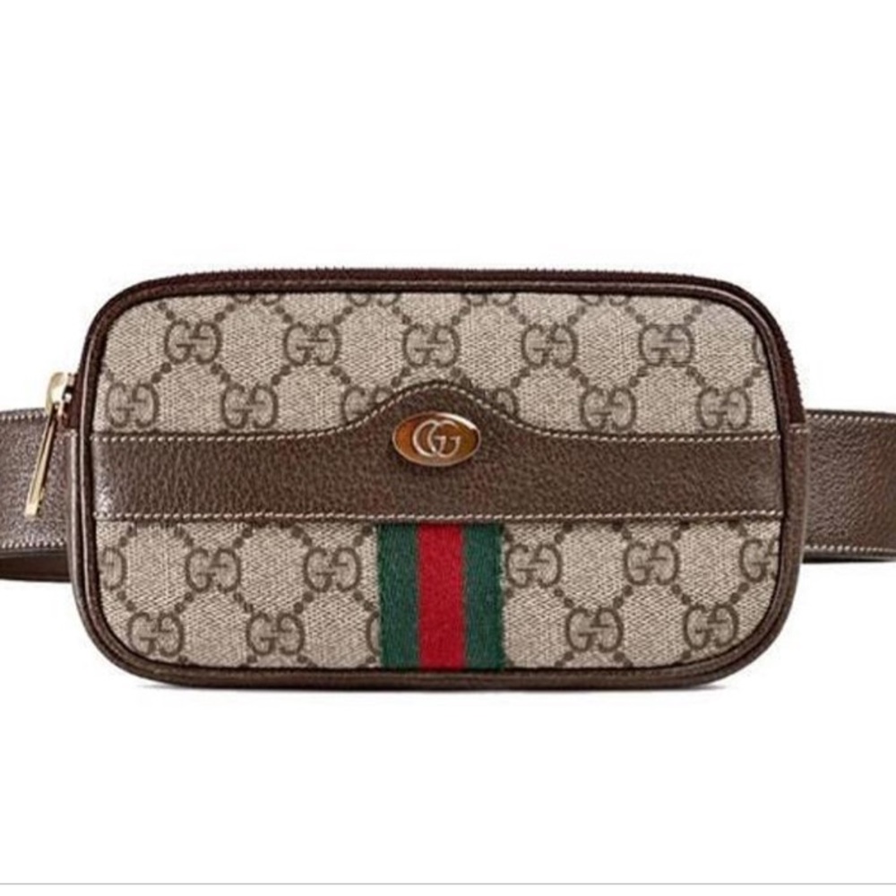 Gucci Belt Ophidia Belted Mini Gg Supreme Canvas Shoulder Bag